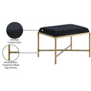  Color_Black -- Valley Black Chenille Fabric Upholstered Bench IMAGE 7