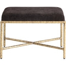  Color_Brown -- Valley Brown Chenille Fabric Upholstered Bench IMAGE 3