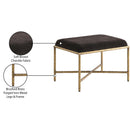 Meridian Valley Brown Chenille Fabric Bench IMAGE 7