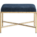  Color_Navy -- Valley Navy Chenille Fabric Upholstered Bench IMAGE 3