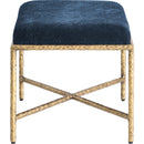  Color_Navy -- Valley Navy Chenille Fabric Upholstered Bench IMAGE 4
