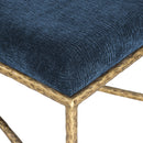  Color_Navy -- Valley Navy Chenille Fabric Upholstered Bench IMAGE 5