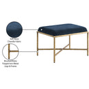 Color_Navy -- Valley Navy Chenille Fabric Upholstered Bench IMAGE 7