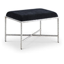  Color_Black -- Meridian Valley Chenille Fabric Upholstered Bench IMAGE 1