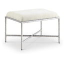  Color_Cream -- Valley Cream Chenille Fabric Upholstered Bench IMAGE 1