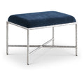  Color_Navy -- Valley Navy Chenille Fabric Upholstered Bench IMAGE 1