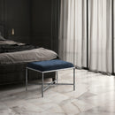  Color_Navy -- Valley Navy Chenille Fabric Upholstered Bench IMAGE 2