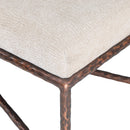  Color_Beige -- Meridian Valley Chenille Fabric Upholstered Bench IMAGE 5
