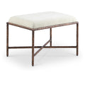  Color_Cream -- Valley Cream Chenille Fabric Upholstered Bench IMAGE 1