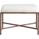  Color_Cream -- Valley Cream Chenille Fabric Upholstered Bench IMAGE 3