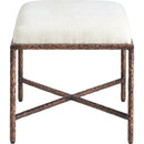  Color_Cream -- Valley Cream Chenille Fabric Upholstered Bench IMAGE 4