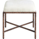 Meridian Valley Cream Chenille Fabric Bench IMAGE 4