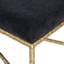  Color_Black -- Valley Black Chenille Fabric Upholstered Bench IMAGE 5
