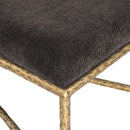  Color_Brown -- Valley Brown Chenille Fabric Upholstered Bench IMAGE 5