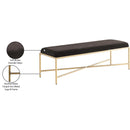  Color_Brown -- Valley Brown Chenille Fabric Upholstered Bench IMAGE 7