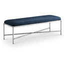  Color_Navy -- Valley Navy Chenille Fabric Upholstered Bench IMAGE 1