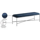  Color_Navy -- Valley Navy Chenille Fabric Upholstered Bench IMAGE 7