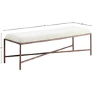 Meridian Valley Cream Chenille Fabric Bench IMAGE 6