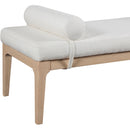  Color_Cream -- Priscilla Cream Linen Textured Fabric Upholstered Bench IMAGE 5