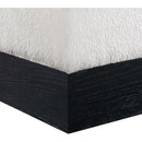  Color_Beige -- Meridian Havre Velour Fur Fabric Upholstered Ottoman IMAGE 5