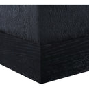  Color_Black -- Havre Black Velour Fur Fabric Upholstered Ottoman IMAGE 5