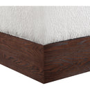  Color_Beige -- Meridian Havre Velour Fur Fabric Upholstered Ottoman IMAGE 5