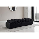  Color_Black -- Meridian Rumble Vegan Leather Upholstered Bench IMAGE 2
