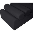  Color_Black -- Meridian Rumble Vegan Leather Upholstered Bench IMAGE 7