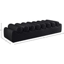  Color_Black -- Meridian Rumble Vegan Leather Upholstered Bench IMAGE 9