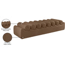  Color_Brown -- Rumble Brown Vegan Leather Upholstered Bench IMAGE 10