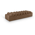  Color_Brown -- Rumble Brown Vegan Leather Upholstered Bench IMAGE 1