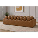  Color_Brown -- Rumble Brown Vegan Leather Upholstered Bench IMAGE 2