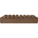  Color_Brown -- Rumble Brown Vegan Leather Upholstered Bench IMAGE 3