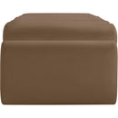  Color_Brown -- Rumble Brown Vegan Leather Upholstered Bench IMAGE 4