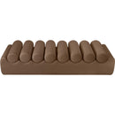  Color_Brown -- Rumble Brown Vegan Leather Upholstered Bench IMAGE 5