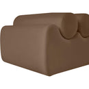  Color_Brown -- Rumble Brown Vegan Leather Upholstered Bench IMAGE 6