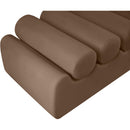  Color_Brown -- Rumble Brown Vegan Leather Upholstered Bench IMAGE 7