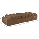  Color_Brown -- Rumble Brown Vegan Leather Upholstered Bench IMAGE 9