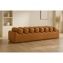  Color_Cognac -- Rumble Cognac Vegan Leather Upholstered Bench IMAGE 2