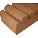  Color_Cognac -- Rumble Cognac Vegan Leather Upholstered Bench IMAGE 7