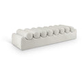  Color_Cream -- Rumble Cream Vegan Leather Upholstered Bench IMAGE 1