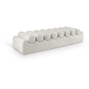 Meridian Rumble Cream Vegan Leather Bench IMAGE 1