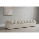 Meridian Rumble Cream Vegan Leather Bench IMAGE 2