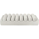  Color_Cream -- Rumble Cream Vegan Leather Upholstered Bench IMAGE 5