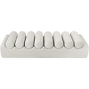 Meridian Rumble Cream Vegan Leather Bench IMAGE 5