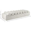  Color_Cream -- Rumble Cream Vegan Leather Upholstered Bench IMAGE 9