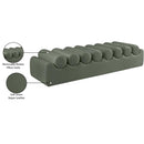 Color_Green -- Rumble Green Vegan Leather Upholstered Bench IMAGE 10