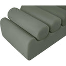  Color_Green -- Rumble Green Vegan Leather Upholstered Bench IMAGE 7
