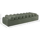  Color_Green -- Rumble Green Vegan Leather Upholstered Bench IMAGE 9