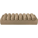  Color_Tan -- Rumble Tan Vegan Leather Upholstered Bench IMAGE 5